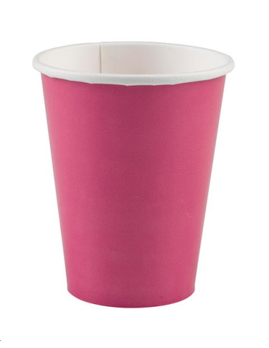 GOBELETS EN CARTON ROSE FUCHSIA