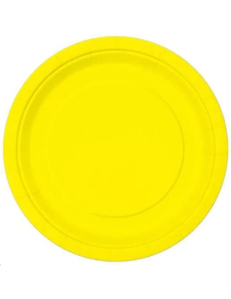 ASSIETTES EN CARTON JAUNE