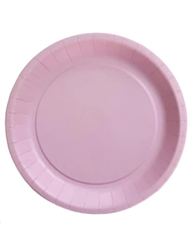 ASSIETTES EN CARTON VIEUX ROSE