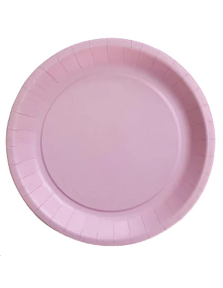 ASSIETTES EN CARTON VIEUX ROSE