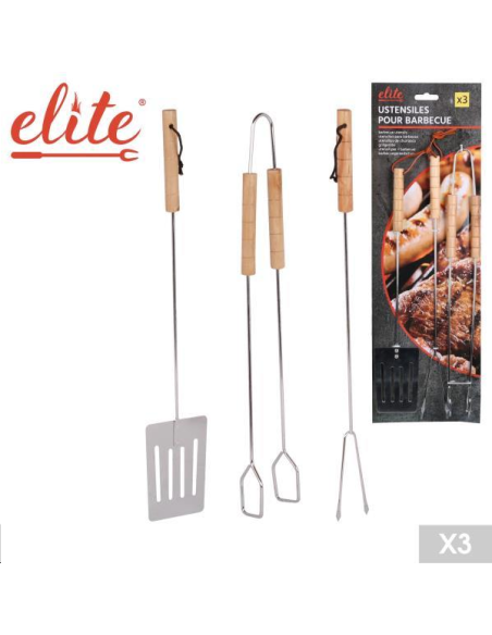 USTENSILES DE BARBECUE 3 PCS 