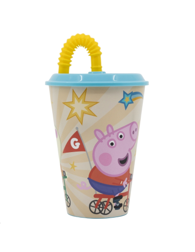 GOBELET PAILLE PEPPA PIG 430ML