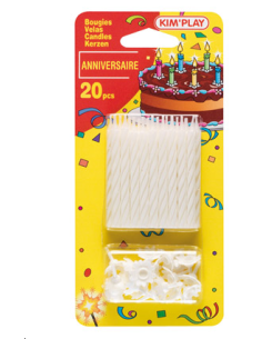 BOUGIES ANNIVERSAIRES BLANCHES 