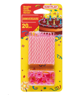 BOUGIES ANNIVERSAIRES ROSES