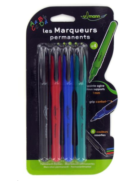 MARQUEURS PERMANENT 4 PCS 