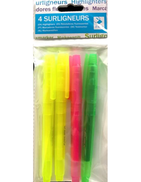 SURLIGNEURS FLUO X 4 PCS