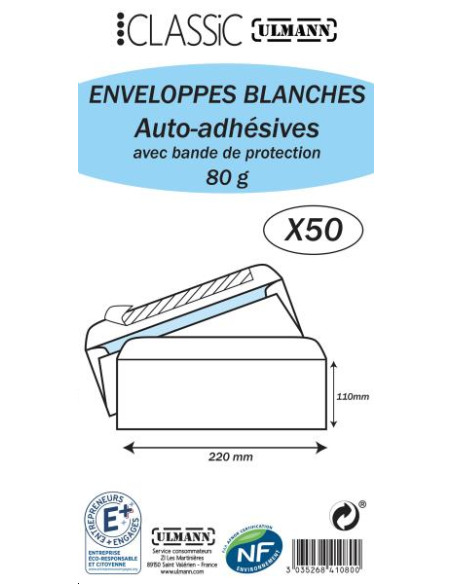 ENVELOPPES AUTOCOLLANTES 50 PCS