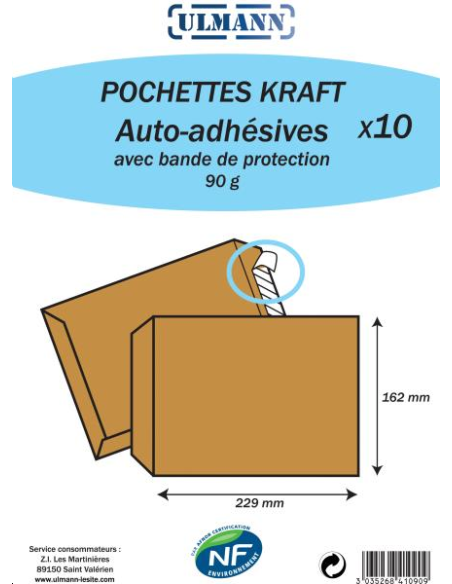 ENVELOPPES KRAFT A5