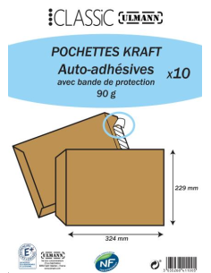 ENVELOPPES A4 KRAFT 10 PCS