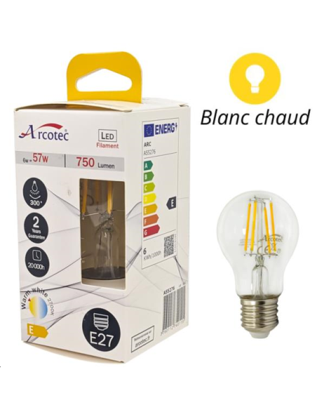 AMPOULE LED STANDARD E27 EQUIV 60W