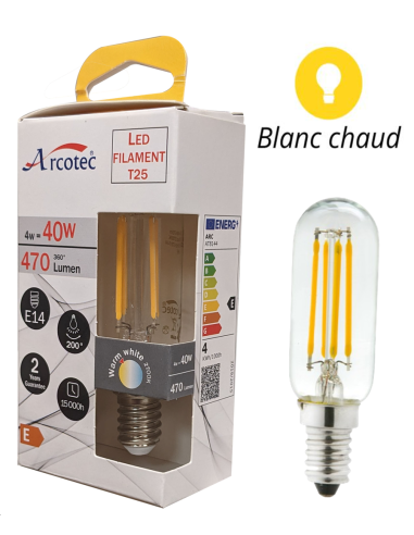 AMPOULE LED TUBULAIRE E14 EQUIV 40W