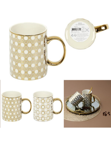 MUG CERAMIQUE DESIGN GOLD 30CL