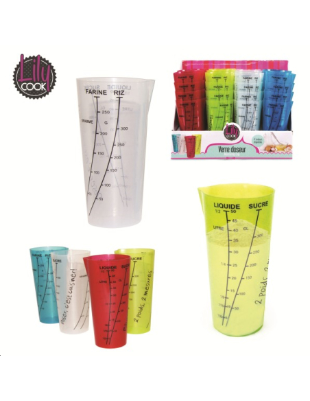 VERRE DOSEUR PLASTIQUE 500ML