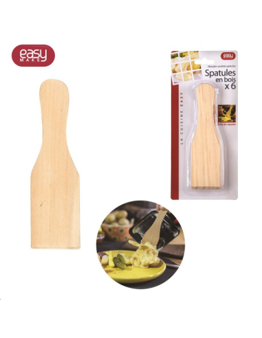 SPATULES EN BOIS POUR RACLETTE X6