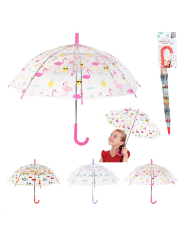 PARAPLUIE ENFANTS TRANSPARENT 