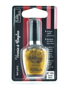 VERNIS A ONGLES STRASS DORES