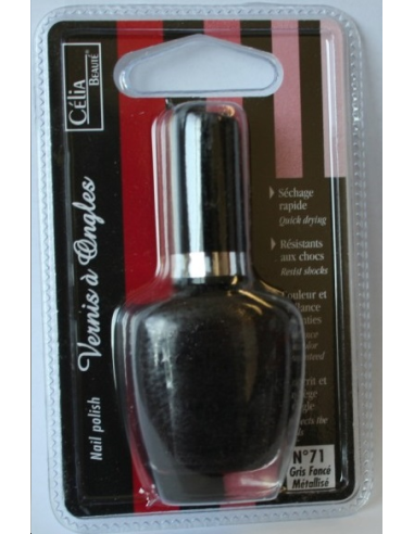VERNIS A ONGLE GRIS FONCE METALLISE