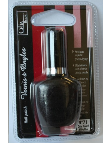 VERNIS A ONGLE GRIS FONCE METALLISE