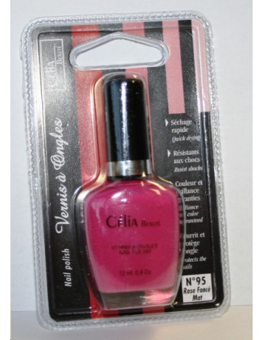 VERNIS A ONGLES ROSE FONCE MAT