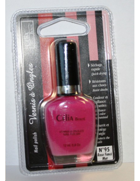VERNIS A ONGLES ROSE FONCE MAT