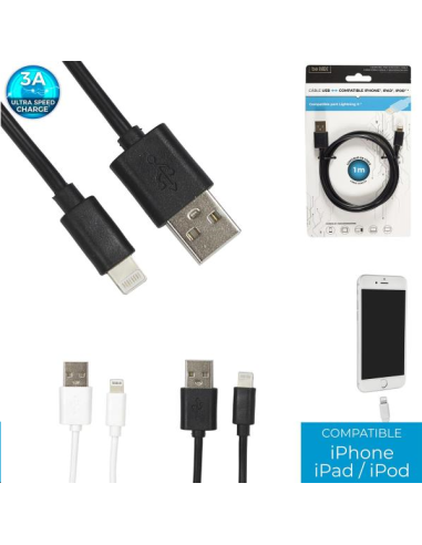 CABLE CHARGE RAPIDE 2A SYNC IPHONE 