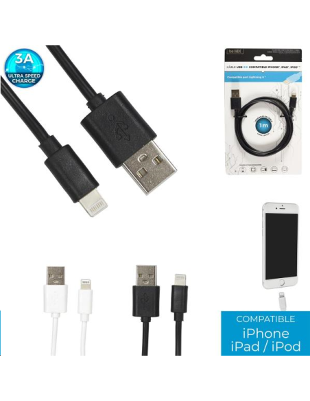 CABLE CHARGE RAPIDE 2A SYNC IPHONE 