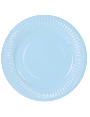 ASSIETTES EN CARTON BLEU CIEL