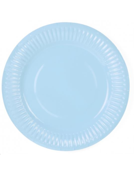 ASSIETTES EN CARTON BLEU CIEL