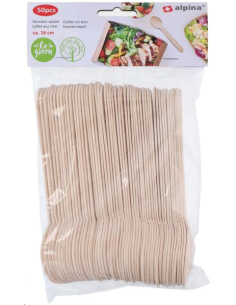 CUILLERES 16CM  EN BOIS 50PCS