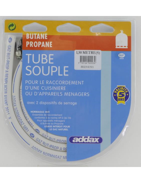 TUBE SOUPLE BUTANE PROPANE 1M50