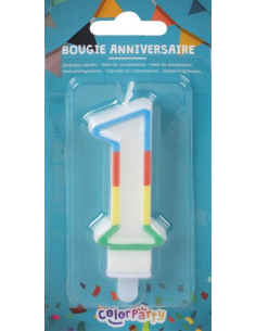 BOUGIE ANNIVERSAIRE CHIFFRE 1