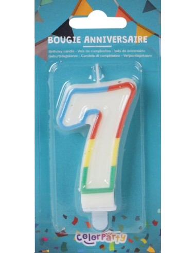 BOUGIE ANNIVERSAIRE CHIFFRE 7