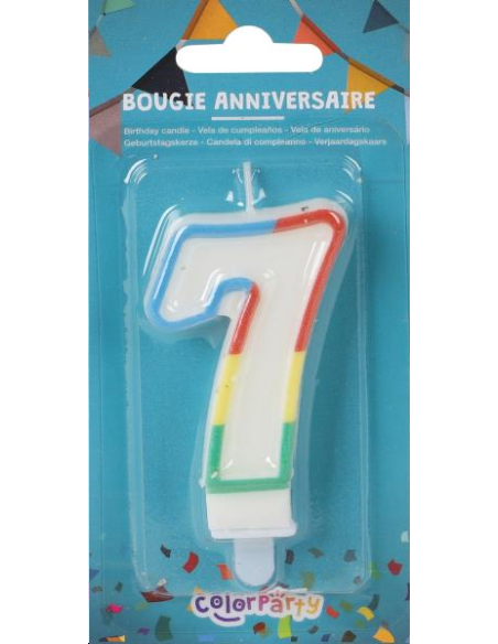 BOUGIE ANNIVERSAIRE CHIFFRE 7