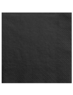 SERVIETTES en papier NOIR X 30 PC