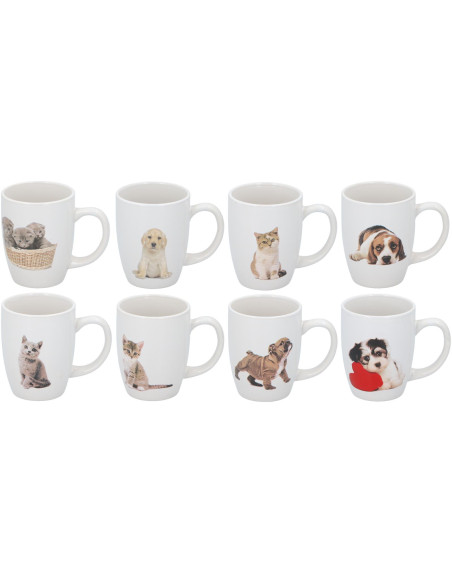 MUG CERAMIQUE  "CHIENS-CHATS" 30 CL