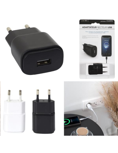 PRISE SECTEUR AVEC PORT USB INTEGRE