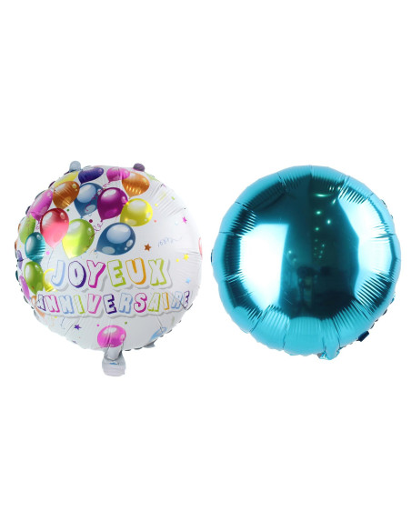 BALLON ANNIVERSAIRE ALU 45 cm X 2