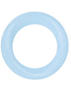 ASSIETTES EN CARTON A BORD BLEU
