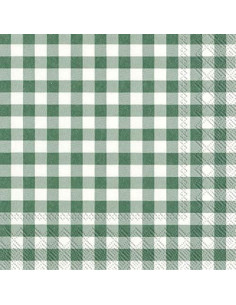 SERVIETTES EN PAPIER AQUA VICHY