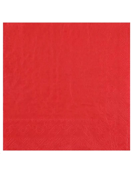 SERVIETTES en papier ROUGE X 30 PC