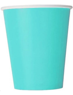 GOBELETS EN CARTON BLEU LAGON