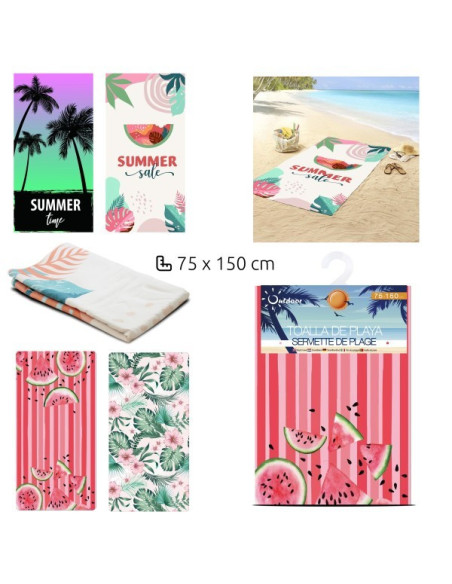SERVIETTE DE PLAGE MICROFIBRE