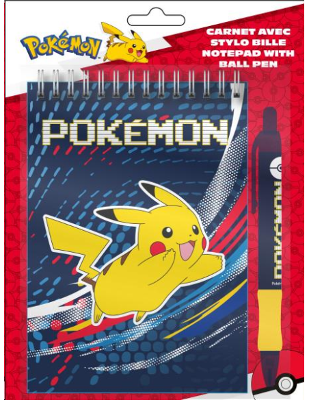 Carnet spiral stylo POKEMON
