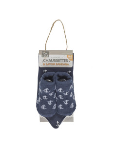 CHAUSSETTES+BAVOIR GARCON 0-6MOIS 2