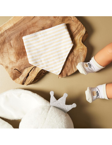 CHAUSSETTES+BAVOIR GARCON 0-6MOIS