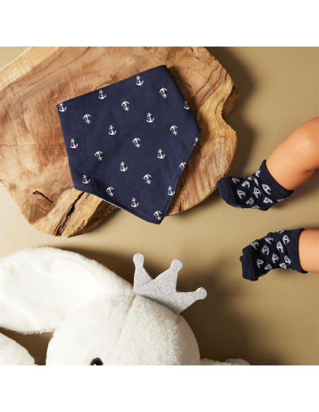 CHAUSSETTES+BAVOIR GARCON 0-6MOIS