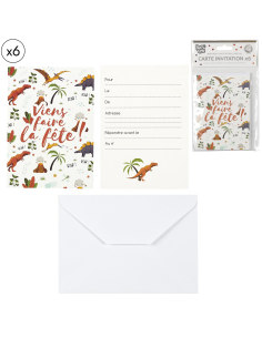 CARTE D'INVITATION DINOSAURE