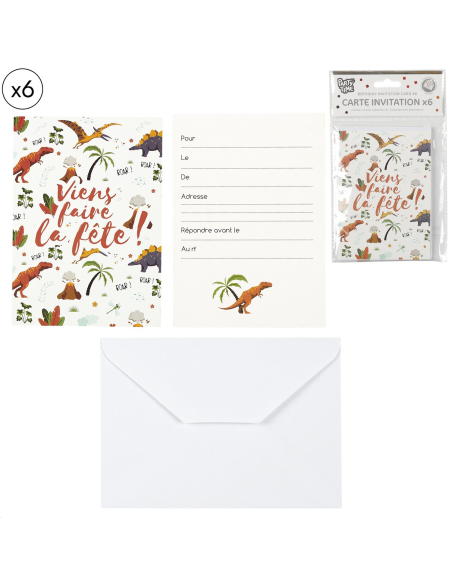 CARTE D'INVITATION DINOSAURE