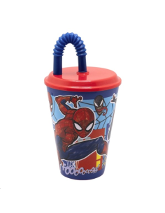 GOBELET PAILLE SPIDERMAN 430ML