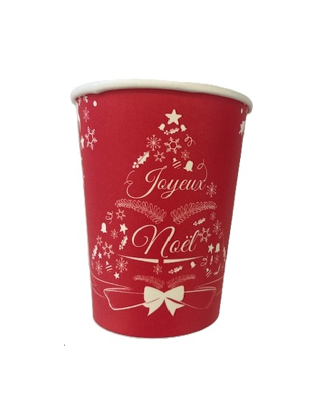 GOBELETS CARTON NOEL ROUGE